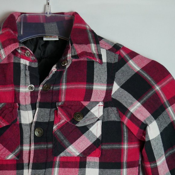 HealthTex Toddler Size 4T Red Plaid Shirt Jacket Snap Button - Picture 3 of 13